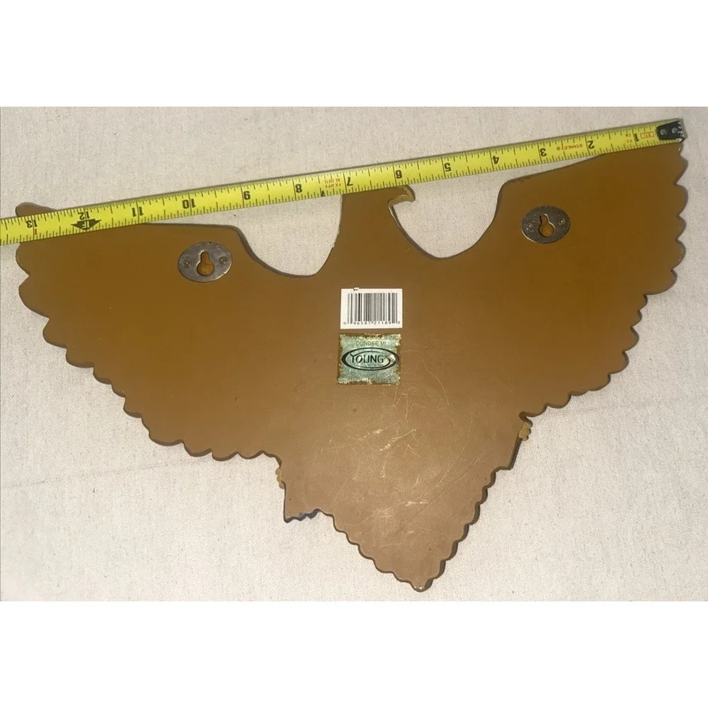 Vintage Youngs Inc Resin Patriotic Eagle Wall Plaque 2001 Shield 13.25x8.25